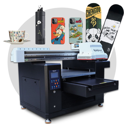 Hotels High Precision A2 Flatbed UV Printer High Speed ​​UV Printer with Rotary Attachment for Glass Bottles Printing